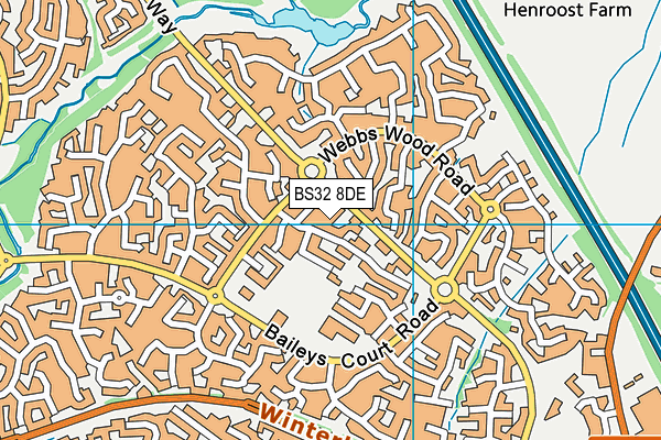 BS32 8DE map - OS VectorMap District (Ordnance Survey)