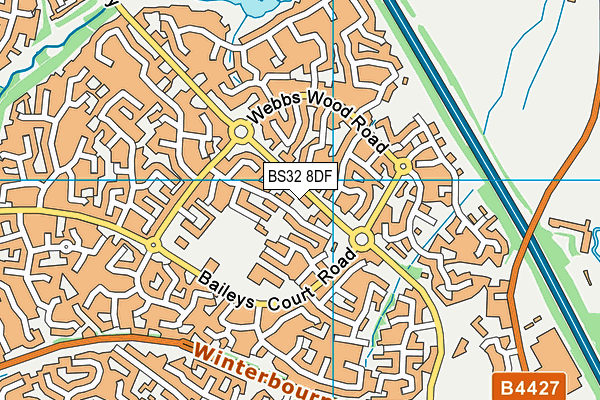 BS32 8DF map - OS VectorMap District (Ordnance Survey)