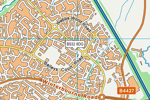 BS32 8DG map - OS VectorMap District (Ordnance Survey)