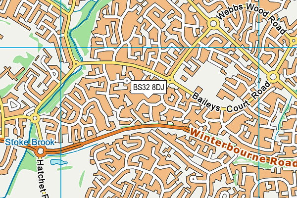 BS32 8DJ map - OS VectorMap District (Ordnance Survey)