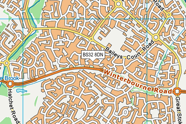 BS32 8DN map - OS VectorMap District (Ordnance Survey)