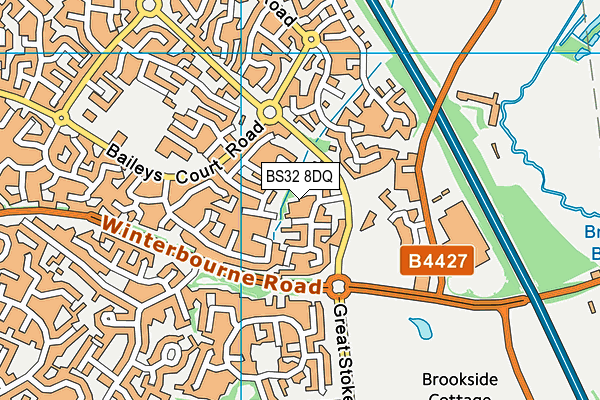 BS32 8DQ map - OS VectorMap District (Ordnance Survey)