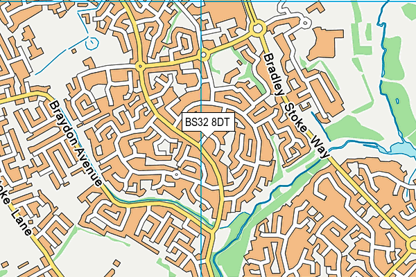 BS32 8DT map - OS VectorMap District (Ordnance Survey)