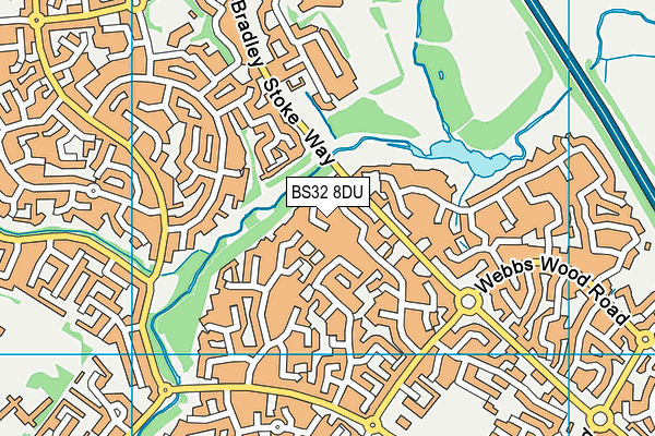 BS32 8DU map - OS VectorMap District (Ordnance Survey)