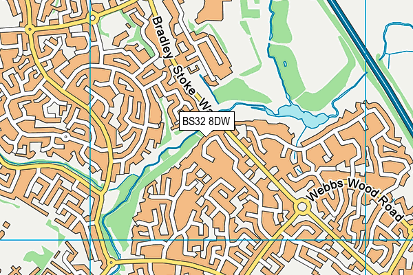 BS32 8DW map - OS VectorMap District (Ordnance Survey)