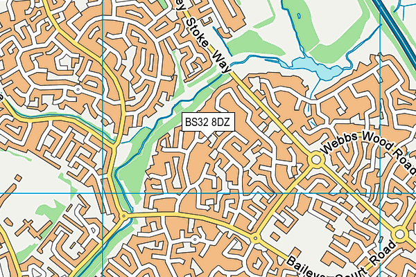 BS32 8DZ map - OS VectorMap District (Ordnance Survey)