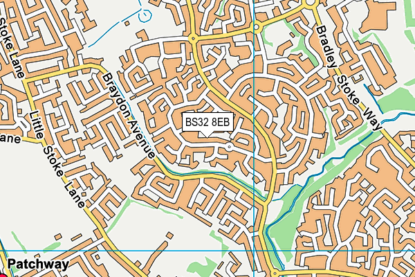 BS32 8EB map - OS VectorMap District (Ordnance Survey)