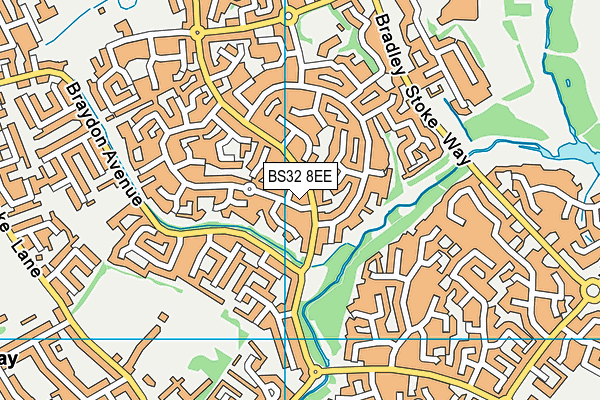 BS32 8EE map - OS VectorMap District (Ordnance Survey)