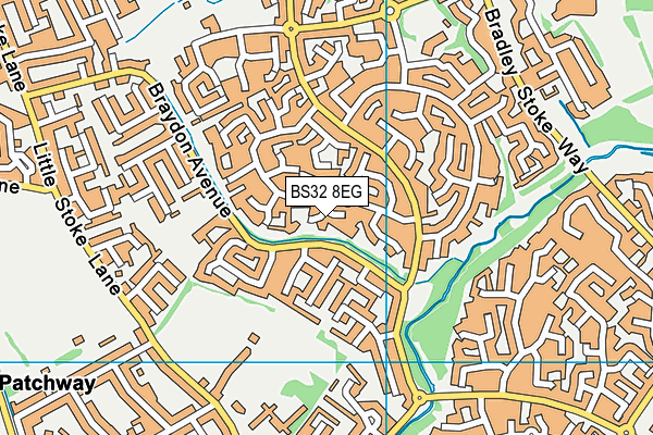 BS32 8EG map - OS VectorMap District (Ordnance Survey)