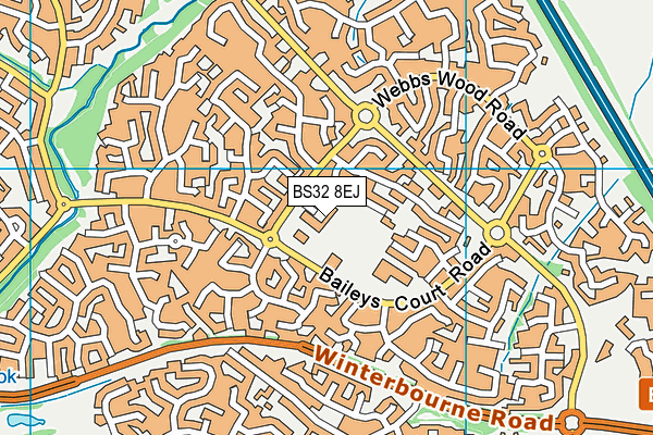 BS32 8EJ map - OS VectorMap District (Ordnance Survey)