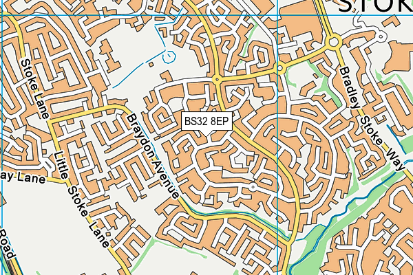 BS32 8EP map - OS VectorMap District (Ordnance Survey)