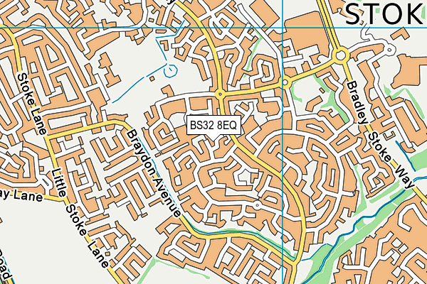 BS32 8EQ map - OS VectorMap District (Ordnance Survey)