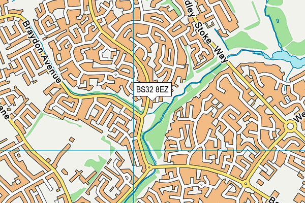 BS32 8EZ map - OS VectorMap District (Ordnance Survey)