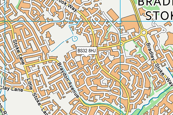 BS32 8HJ map - OS VectorMap District (Ordnance Survey)