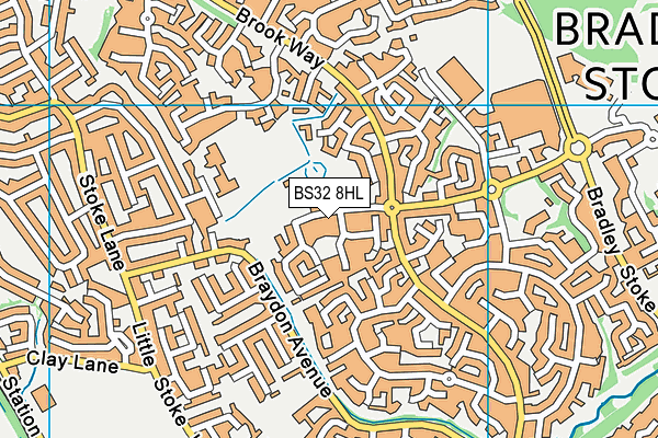 BS32 8HL map - OS VectorMap District (Ordnance Survey)