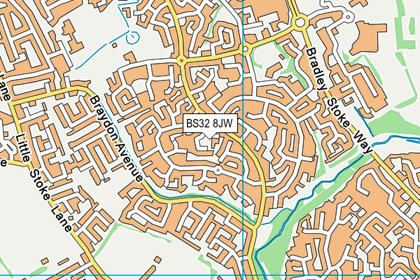 BS32 8JW map - OS VectorMap District (Ordnance Survey)