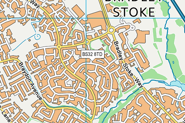 BS32 8TD map - OS VectorMap District (Ordnance Survey)