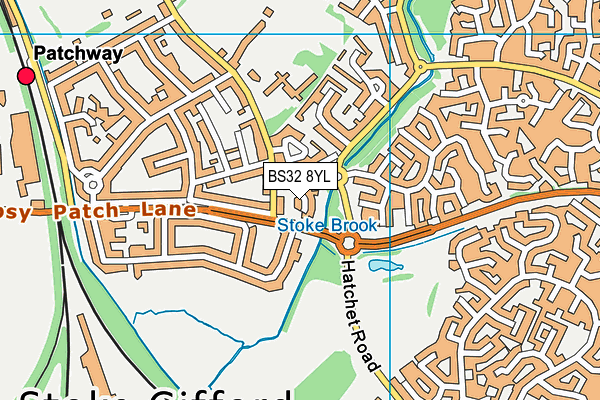 BS32 8YL map - OS VectorMap District (Ordnance Survey)