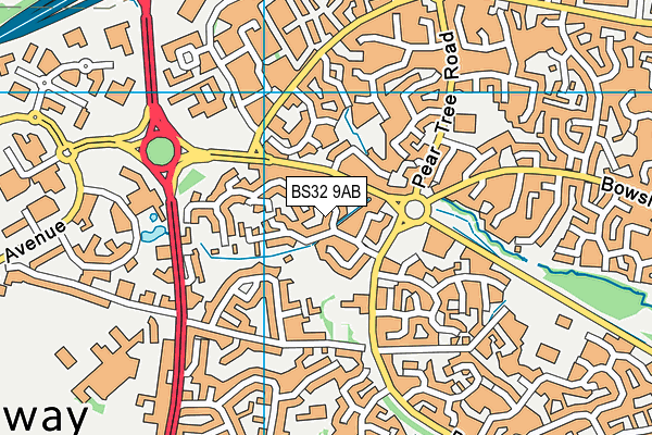 BS32 9AB map - OS VectorMap District (Ordnance Survey)
