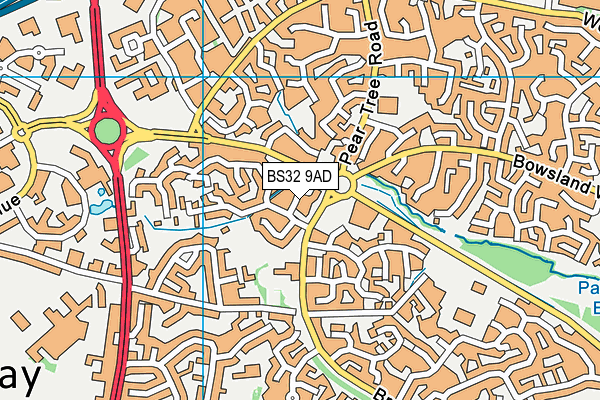 BS32 9AD map - OS VectorMap District (Ordnance Survey)