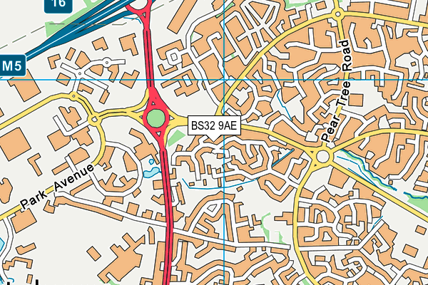 BS32 9AE map - OS VectorMap District (Ordnance Survey)