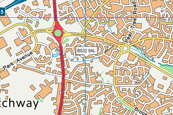 BS32 9AL map - OS VectorMap District (Ordnance Survey)