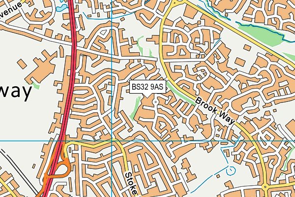 BS32 9AS map - OS VectorMap District (Ordnance Survey)