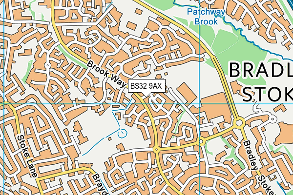 BS32 9AX map - OS VectorMap District (Ordnance Survey)