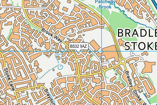 BS32 9AZ map - OS VectorMap District (Ordnance Survey)