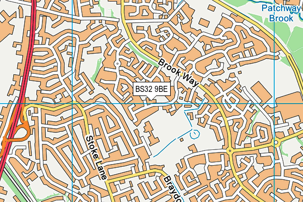 BS32 9BE map - OS VectorMap District (Ordnance Survey)