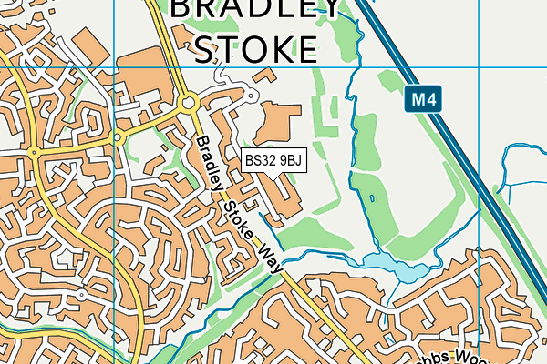 BS32 9BJ map - OS VectorMap District (Ordnance Survey)