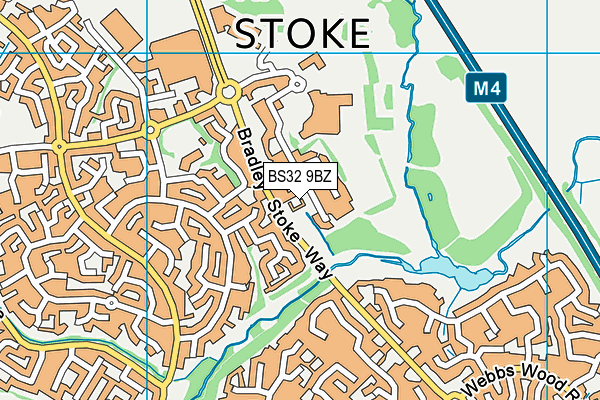 BS32 9BZ map - OS VectorMap District (Ordnance Survey)