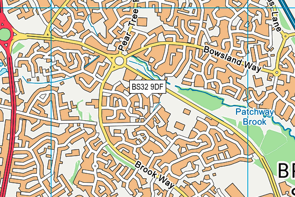 BS32 9DF map - OS VectorMap District (Ordnance Survey)