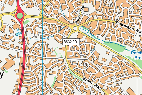 BS32 9DJ map - OS VectorMap District (Ordnance Survey)