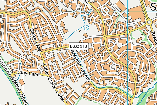 BS32 9TB map - OS VectorMap District (Ordnance Survey)