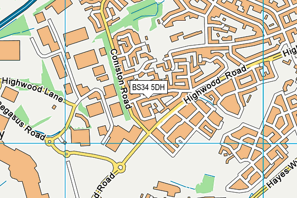 BS34 5DH map - OS VectorMap District (Ordnance Survey)