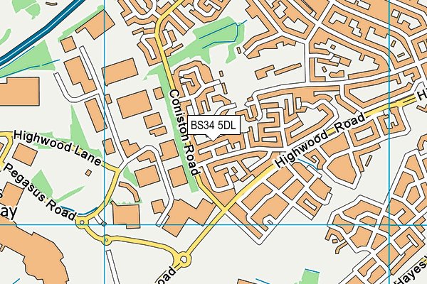 BS34 5DL map - OS VectorMap District (Ordnance Survey)