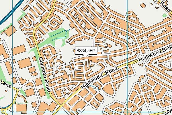 BS34 5EG map - OS VectorMap District (Ordnance Survey)
