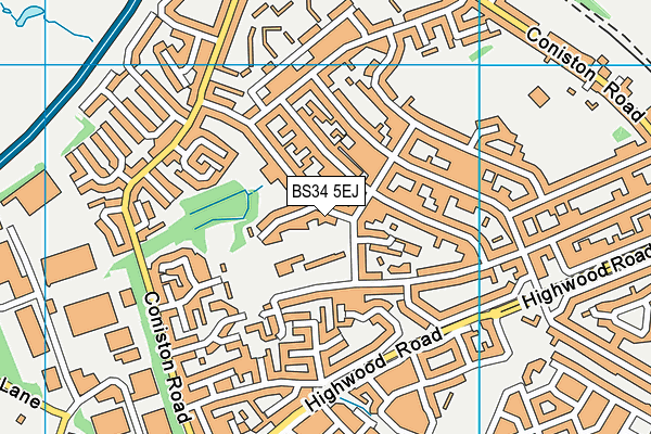 BS34 5EJ map - OS VectorMap District (Ordnance Survey)