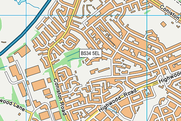 BS34 5EL map - OS VectorMap District (Ordnance Survey)