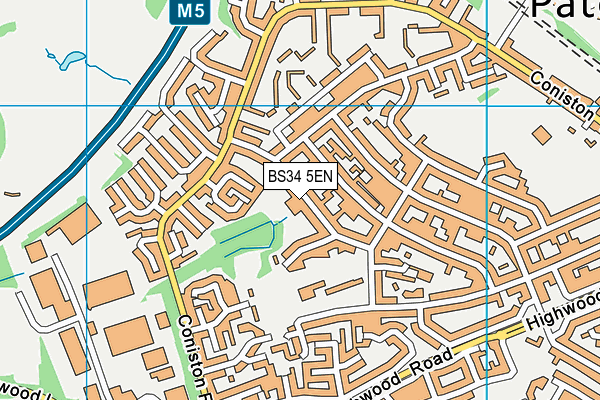 BS34 5EN map - OS VectorMap District (Ordnance Survey)