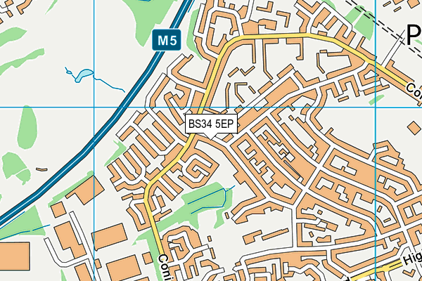BS34 5EP map - OS VectorMap District (Ordnance Survey)