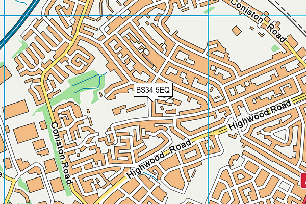 BS34 5EQ map - OS VectorMap District (Ordnance Survey)