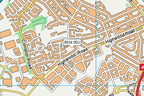 BS34 5EU map - OS VectorMap District (Ordnance Survey)