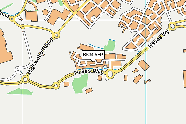 BS34 5FP map - OS VectorMap District (Ordnance Survey)