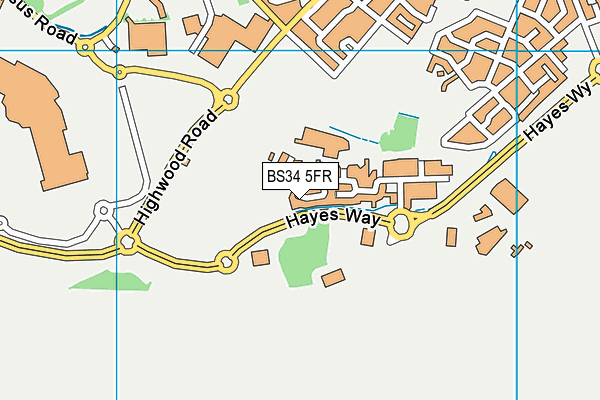 BS34 5FR map - OS VectorMap District (Ordnance Survey)