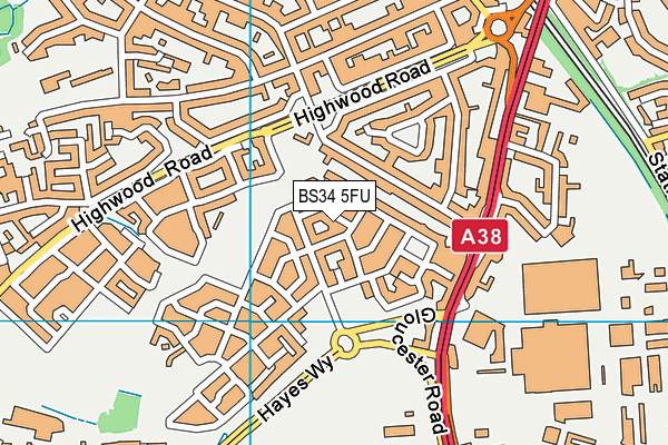 BS34 5FU map - OS VectorMap District (Ordnance Survey)