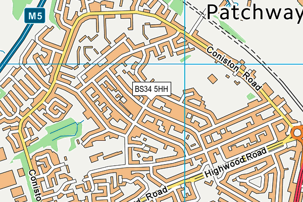 BS34 5HH map - OS VectorMap District (Ordnance Survey)