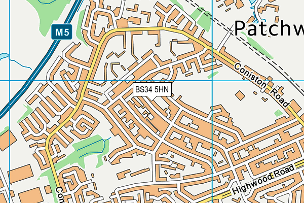BS34 5HN map - OS VectorMap District (Ordnance Survey)