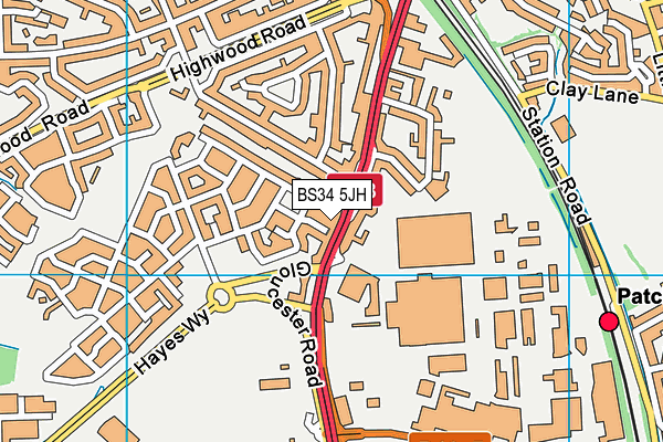 BS34 5JH map - OS VectorMap District (Ordnance Survey)